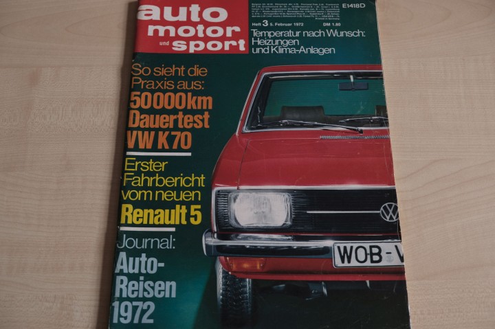 Deckblatt Auto Motor und Sport (03/1972)
